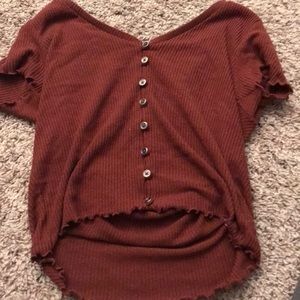 Burgundy crop top